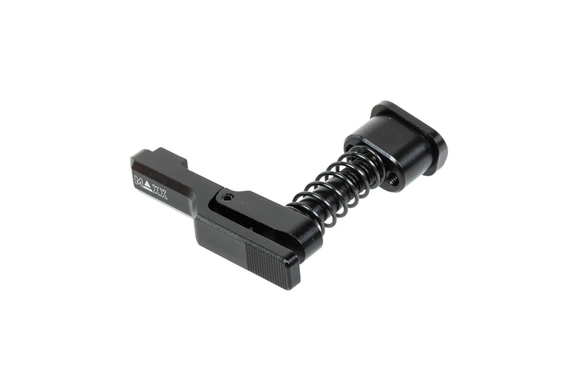 Aluminium Maxx Model Advanced type C magazine release for MTW M4 replicas Black