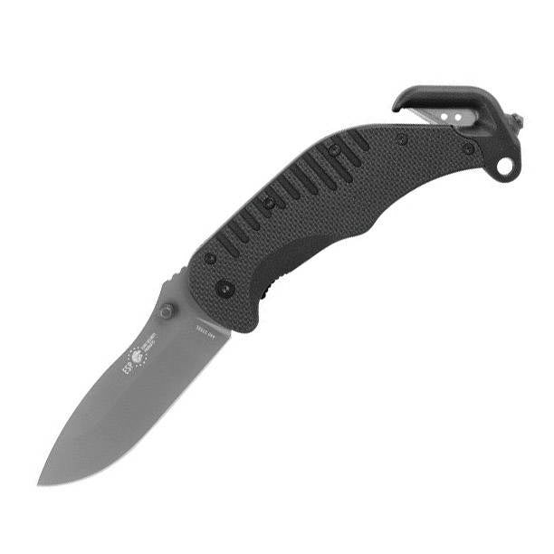 ESP - Rescue Knife Plain Blade - Black - RK-01