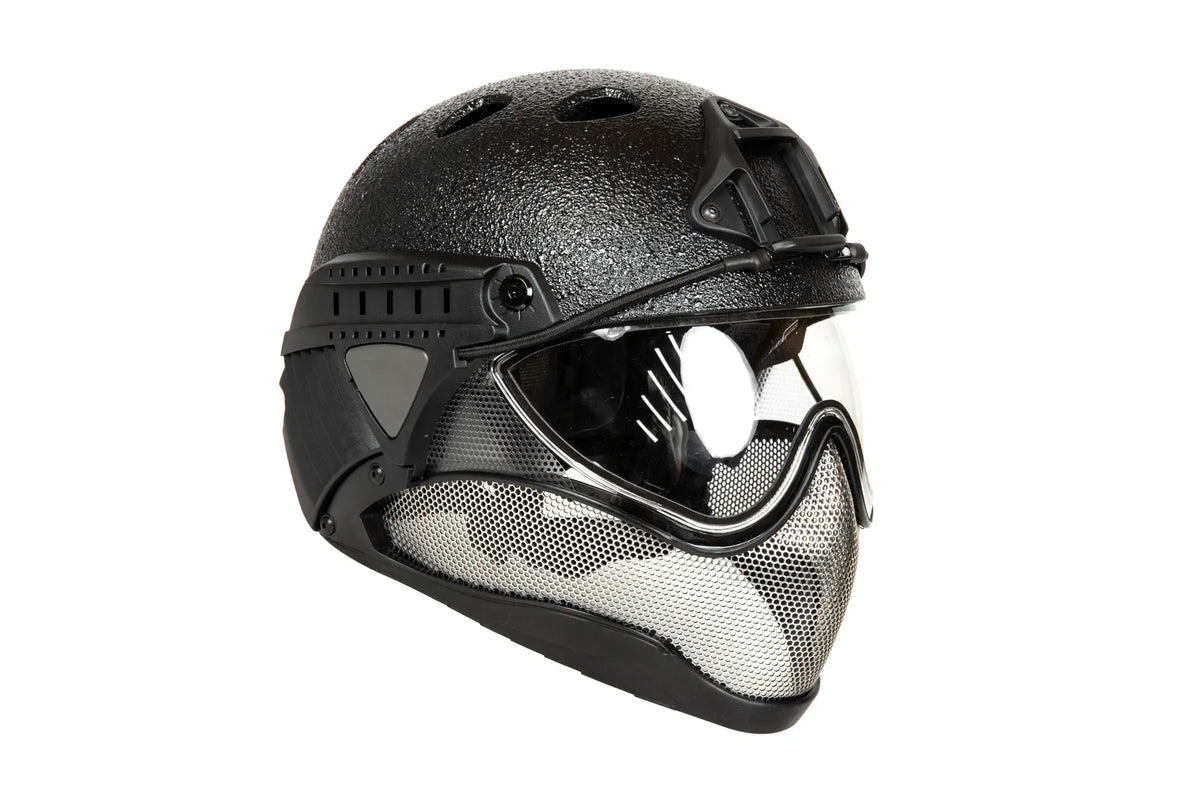 WarQ Full Face First Helmet Black Rough (OUTLET)