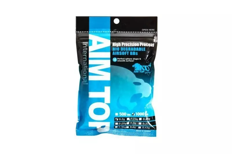 BBs biodegradable 0.20g AIM TOP Bio Precision Degradable 1000 pcs