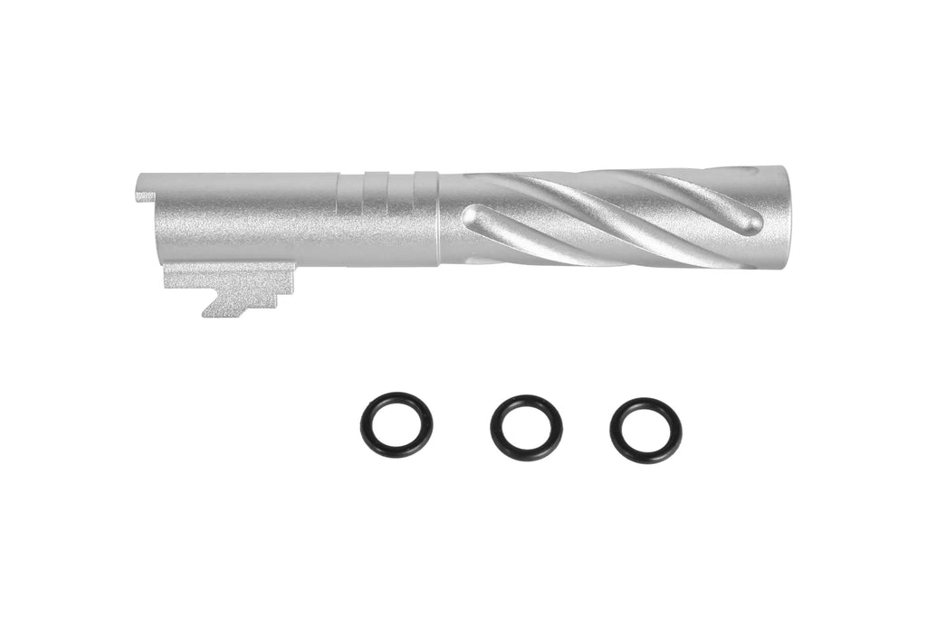 Aluminium outer barrel LA Capa Customs TORNADO for TM Hi-Capa 4.3 replica Silver