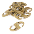 Mil-Tec - S-Hook Carabiner Set - 10 pcs - Coyote - 13458405
