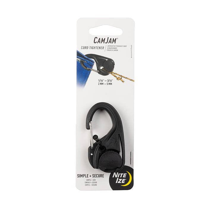 Nite Ize - Adjustable CamJam® Cord Tightener Camping Buckle - Black - NCJ-01-R3