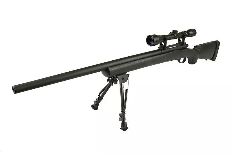 SW-04 Sniper Rifle Replica with scope and bipod (Upgraded) - black