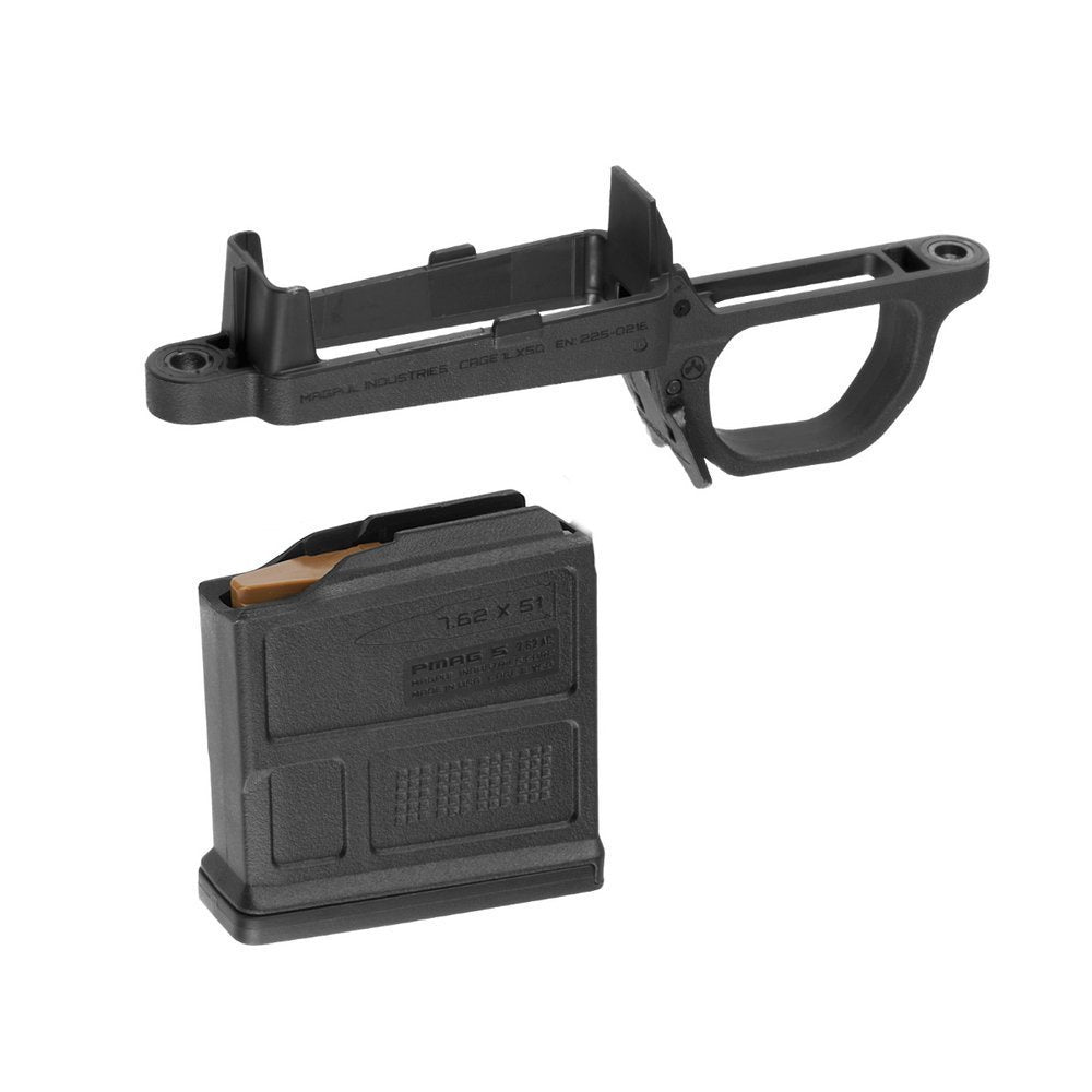 Magpul - Bolt Action Magazine Well for Hunter 700 Stock + PMAG 5 7.62 AC Magazine - MAG497-BLK