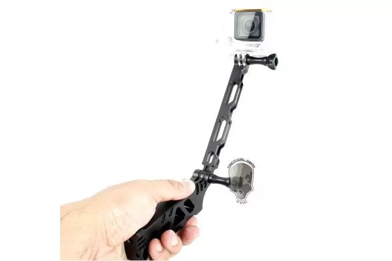 Tactical style Stand, Grip and Extender for GOPRO 3/3+ - Black