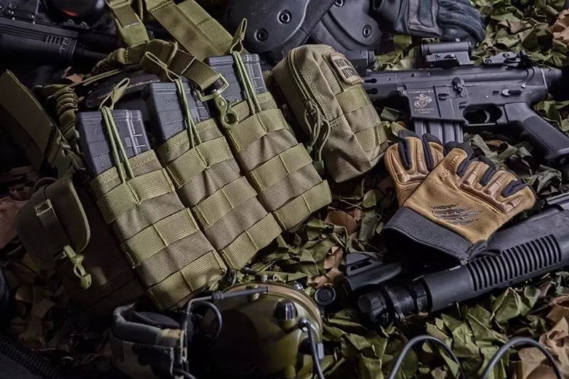 Triple Open I Pouch for AK/M4/G36 Magazines - Primal Grey