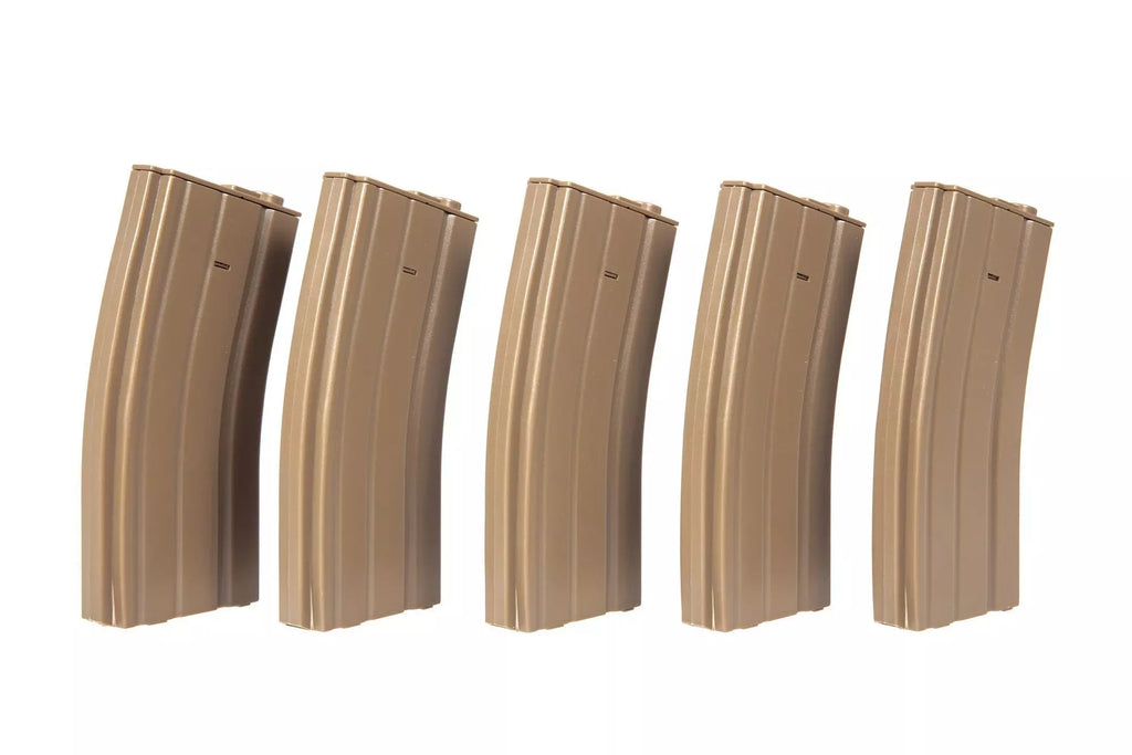 5pcs set - 70rd low-cap magazine for M4/M16 - tan