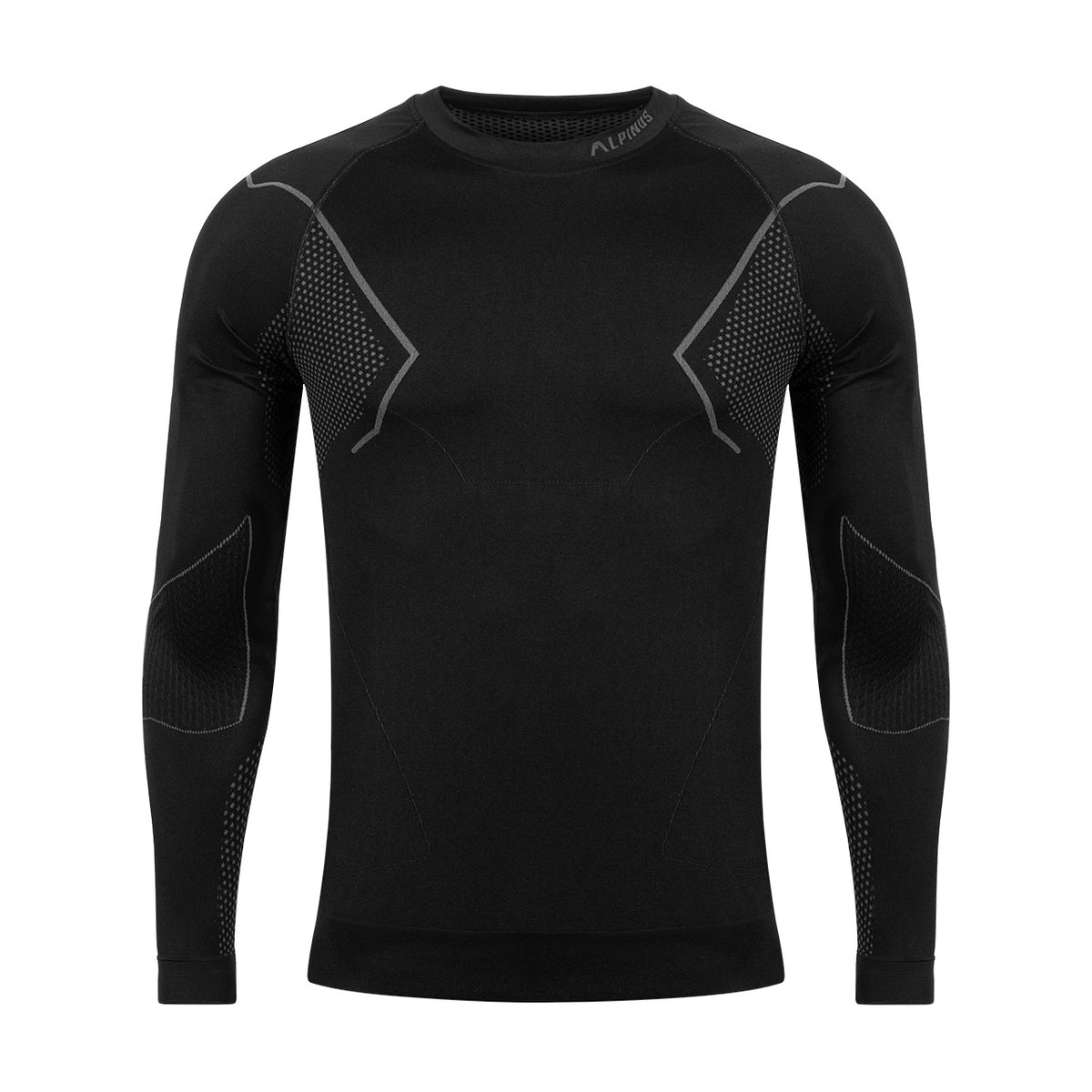 Men's Alpinus Active Base Layer thermal sweatshirt Black and grey