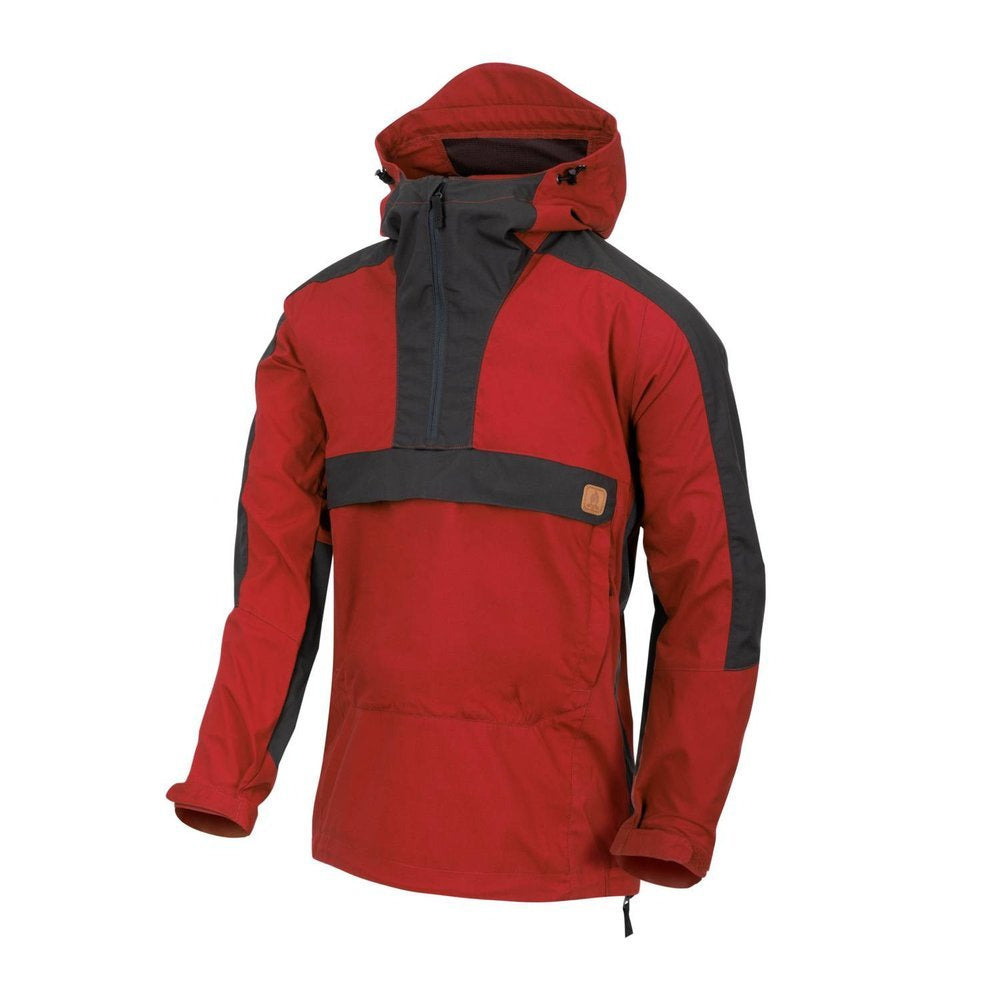 Helikon - Softshell Jacket Anorak Woodsman - DuraCanvas - Crimson Sky/Ash Grey - KU-WDN-DC-8385A