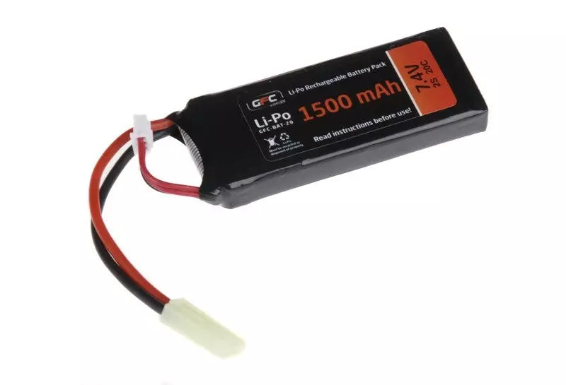 7.4V 1500mAh 20/40C LiPo battery