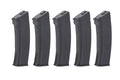 Set of 5 Mid-Cap 135/30 ball magazines Arcturus EMM AK74 "Bakelite" Variable-Cap for AK replicas Black