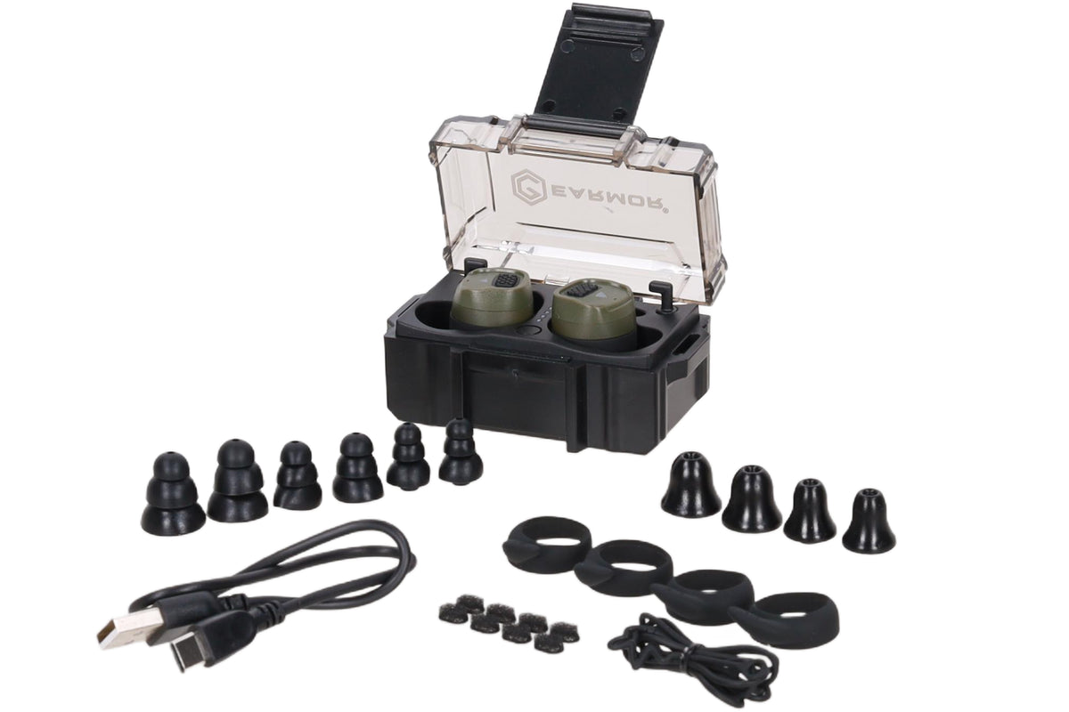 Earmor M20T PRO active hearing protectors – Foliage Green
