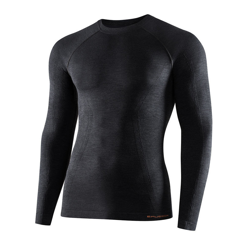 Brubeck - Active Wool Long Sleeve Thermal Shirt Merino - Black - LS1282M