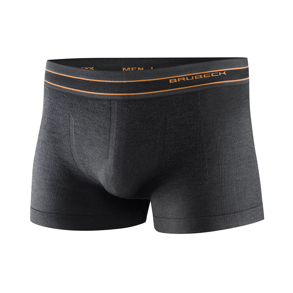 Brubeck - Active Wool Merino Boxer Shorts - Graphite - BX1087M