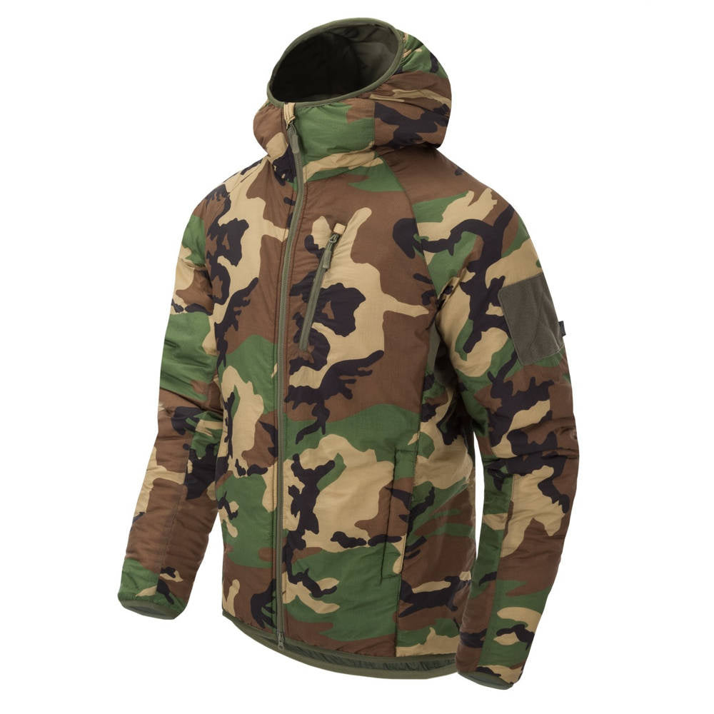 Helikon - Jacket Wolfhound Hoodie - Windpack Nylon - Woodland - KU-WLH-NL-03