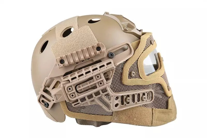 FAST PJ G4 System replica helmet with face shield - Coyote