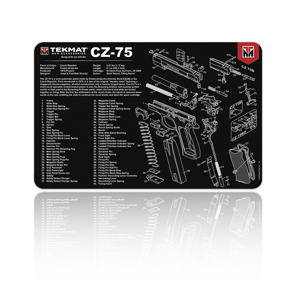 TekMat - Gun Cleaning Mat CZ-75 - TEK-R17-CZ75