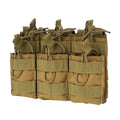 Condor - Triple Stacker M4 Mag Pouch - MOLLE - Coyote Brown - MA44-498