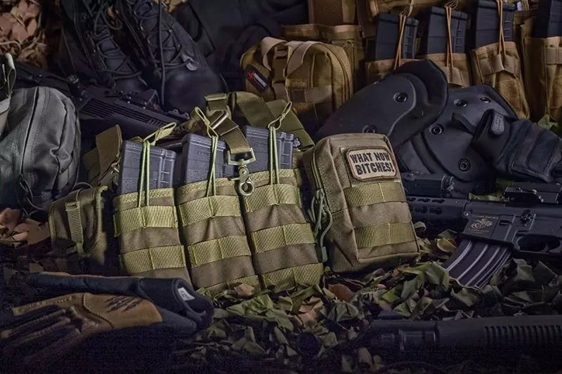Triple Open I Pouch for AK/M4/G36 Magazines - Black
