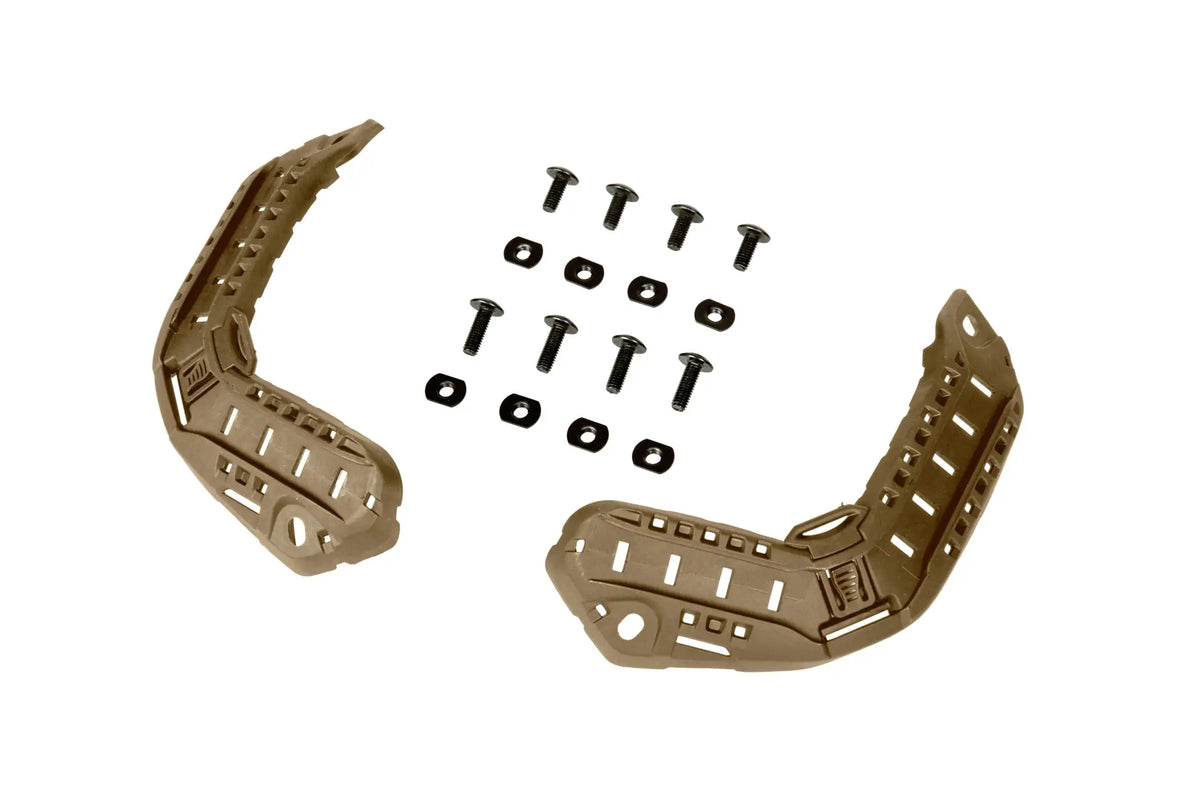 Set of Mounting Rails for Super High Cut Helmets - Tan
