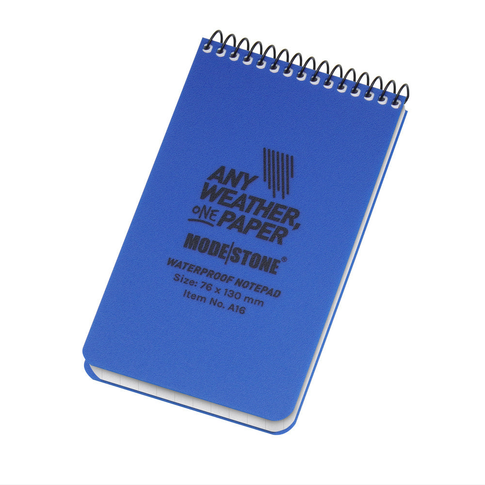 Modestone - Waterproof Notebook Any Weather - 76 x 130 mm - 50 sheets - Blue - A16