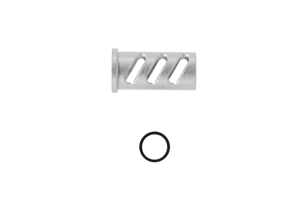 LA Capa Customs CUTOUT lock guide cap for TM Hi-Capa 4.3 replicas (with Delrin ring) Silver