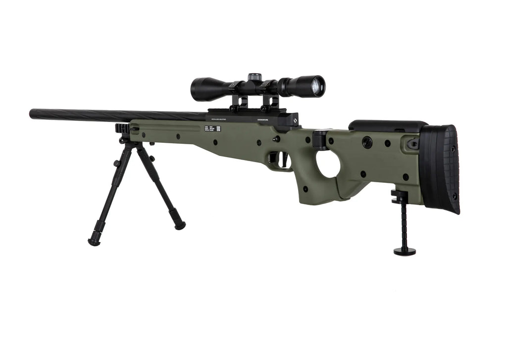 Specna Arms SA-S14 sniper airsoft rifle with scope and bipod Olive