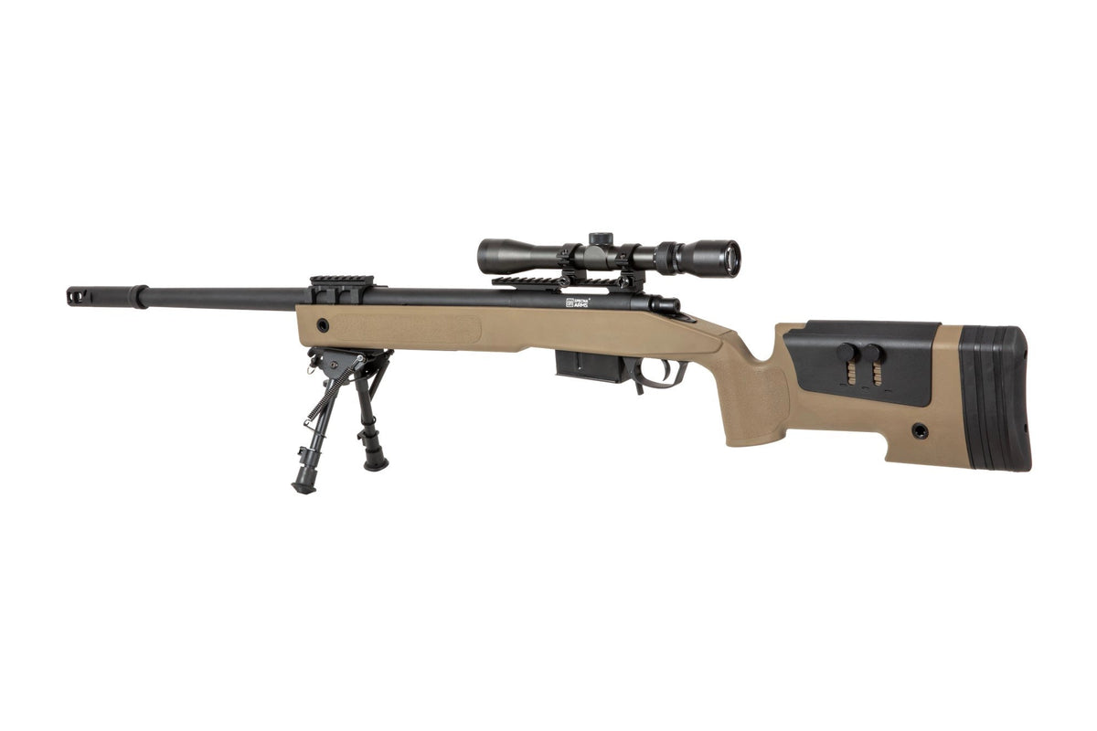 SA-S03 CORE™ High Velocity Sniper Rifle Replica with Scope and Bipod - tan