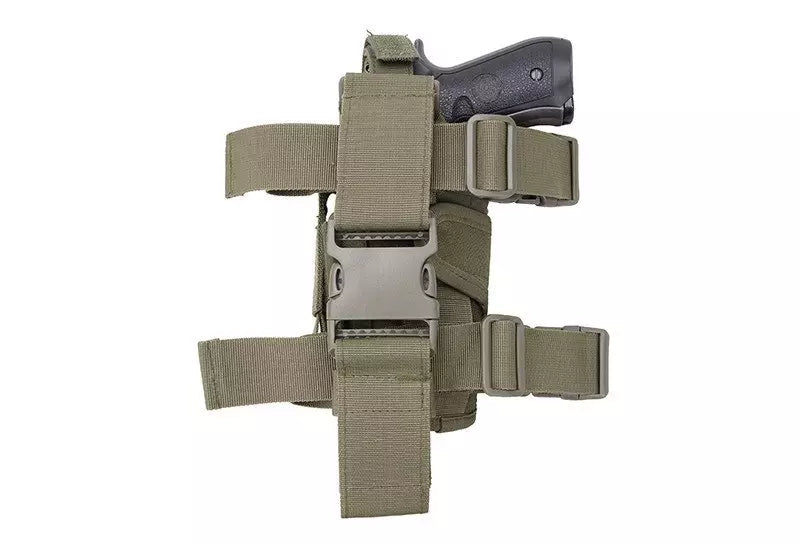Thigh holster with magazine pouch