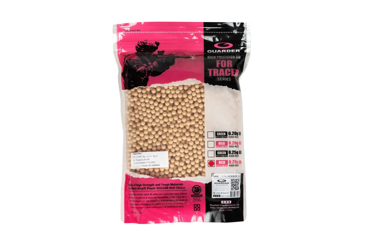 Tracer 0.25g Guarder 4300 BBs. Red