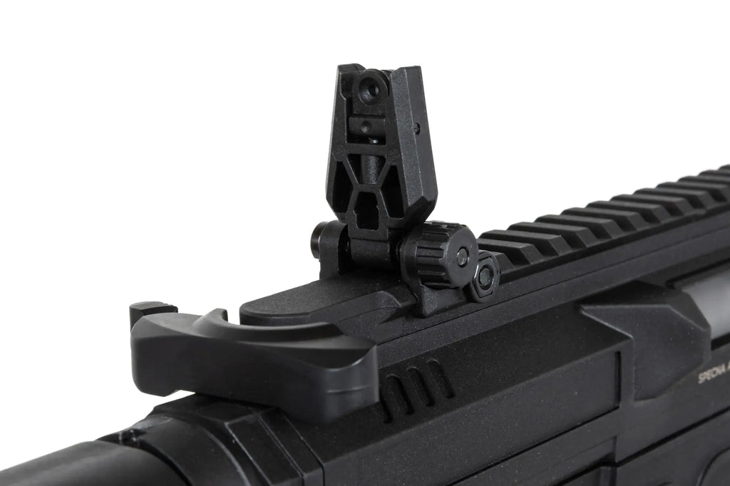 airsoft Specna Arms SA-FX02 FLEX™ HAL ETU machine gun Black with orange discharge device