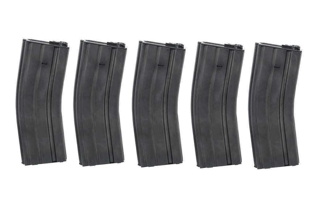 Hi-Cap 350-ball Arcturus EMM M4/M16 Metal Wheel (QPQ) 5 Magazine Set Black