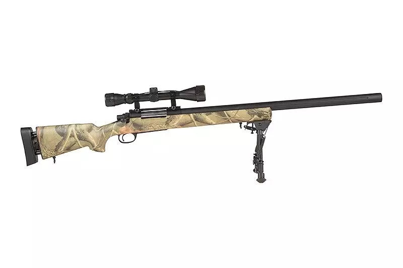 SW-04J Army Sniper Rifle Replica with Scope and Bipod - OakWood Camo
