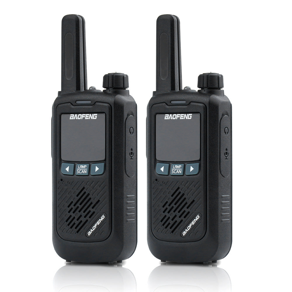 BaoFeng - Two-pack walkie-talkies - 16 channels - VOX - Black - BF-T17