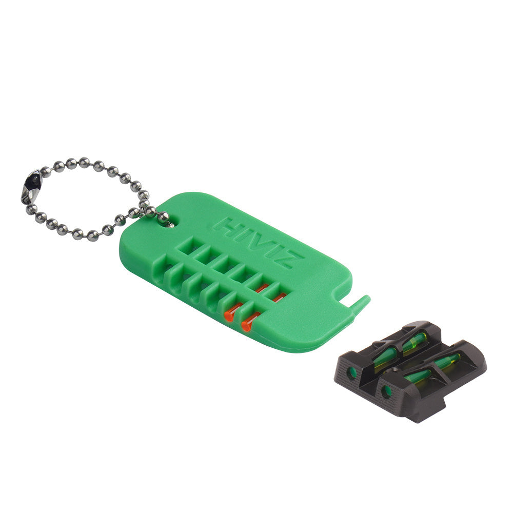 HIVIZ - Fiber-Optic Rear Sight for Glock - Two Rod Colors - GLLW15/-RDGR