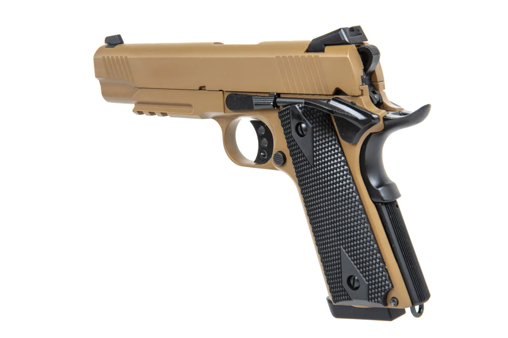 Replica of the Double Bell M1911 302 Tan pistol
