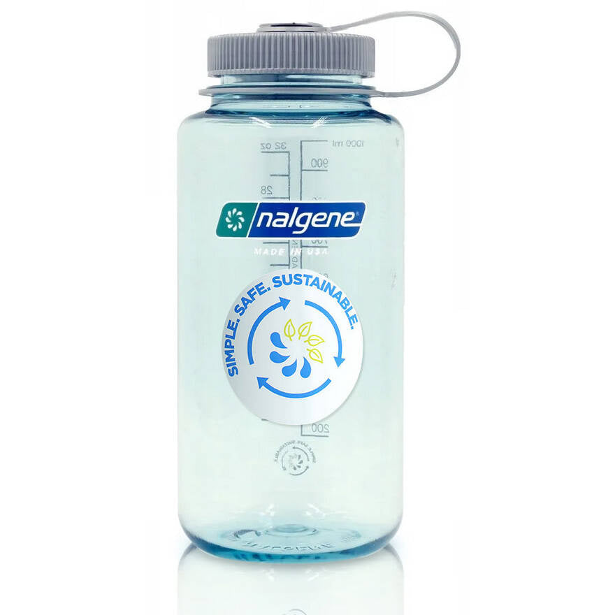 Nalgene - 32 oz Wide Mouth Sustain Bottle - 63 mm Cap - 1.1L - Seafoam - 2020-1632