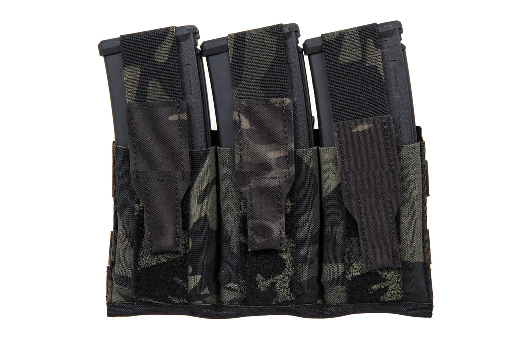 Triple magazine loader with flap Wosport MultiCam Black