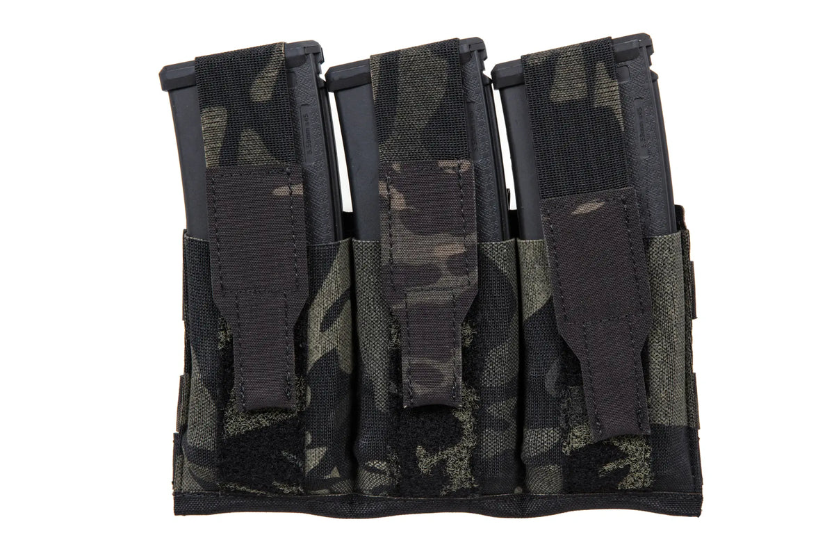 Triple magazine loader with flap Wosport MultiCam Black