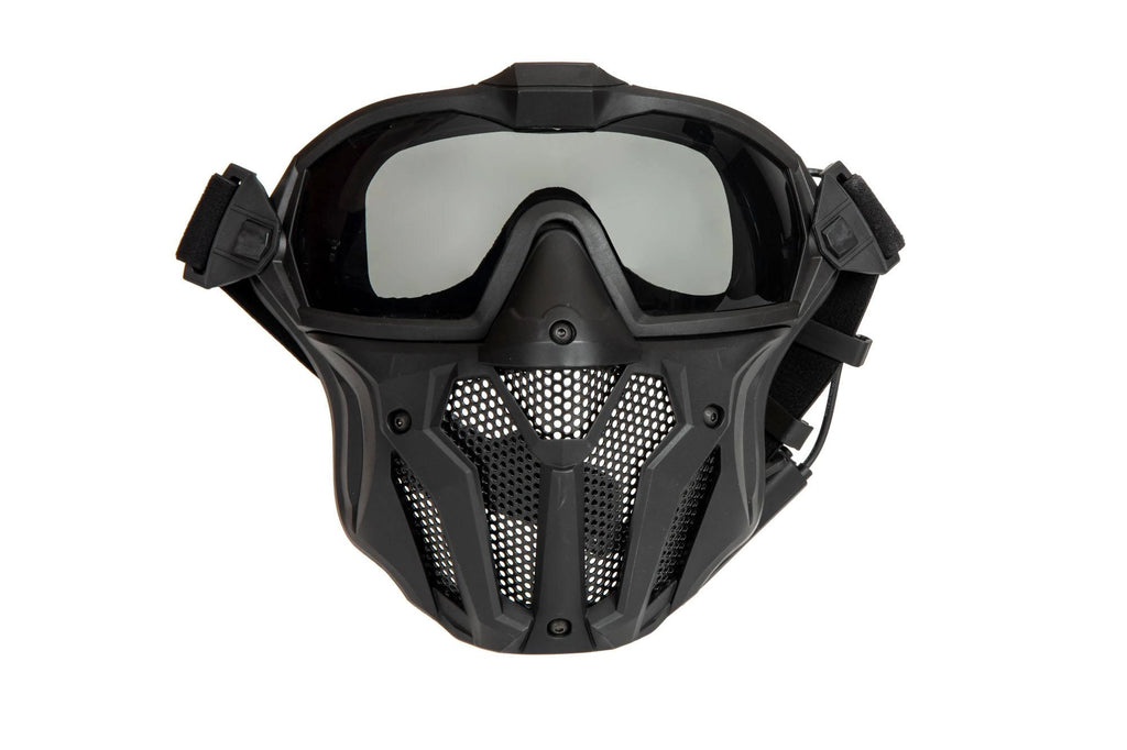 Mask with Goggles and Fan - Black