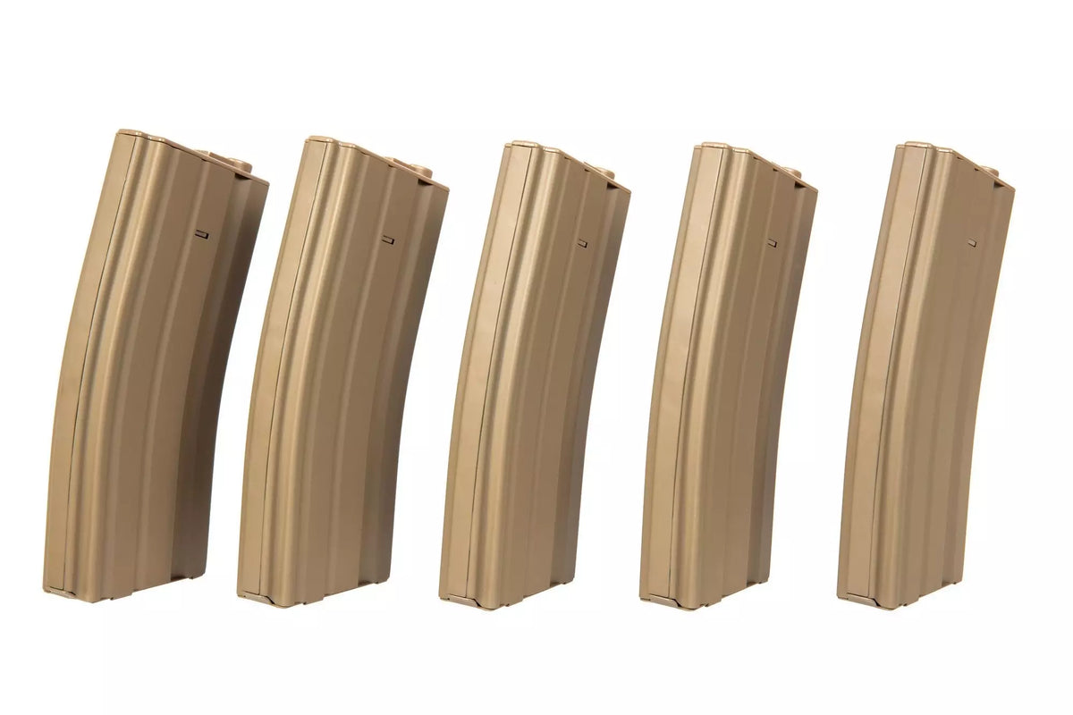 5pcs set - 30ord hi-cap magazine for M4/M16 - tan