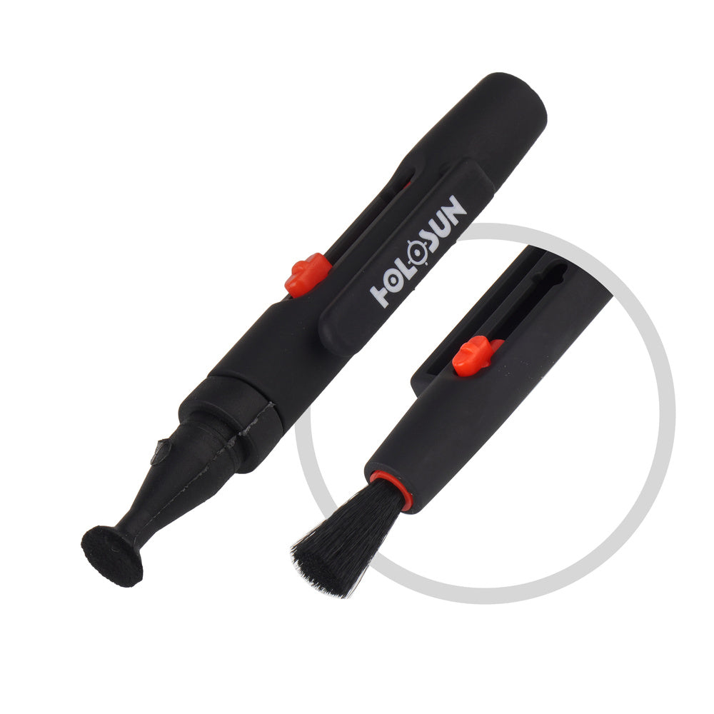 Holosun - Optics Cleaning Brush with Sponge - Black - HS-LENS-CLEANING-PEN