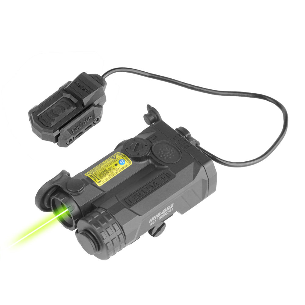 Holosun - Iris-2 Laser Target Indicator - Aluminum - Green/IR laser - Black - IRIS-GR2