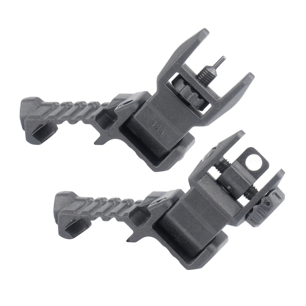 DLG Tactical - Folding Offset Sights Low Profile - Black - DLG-184
