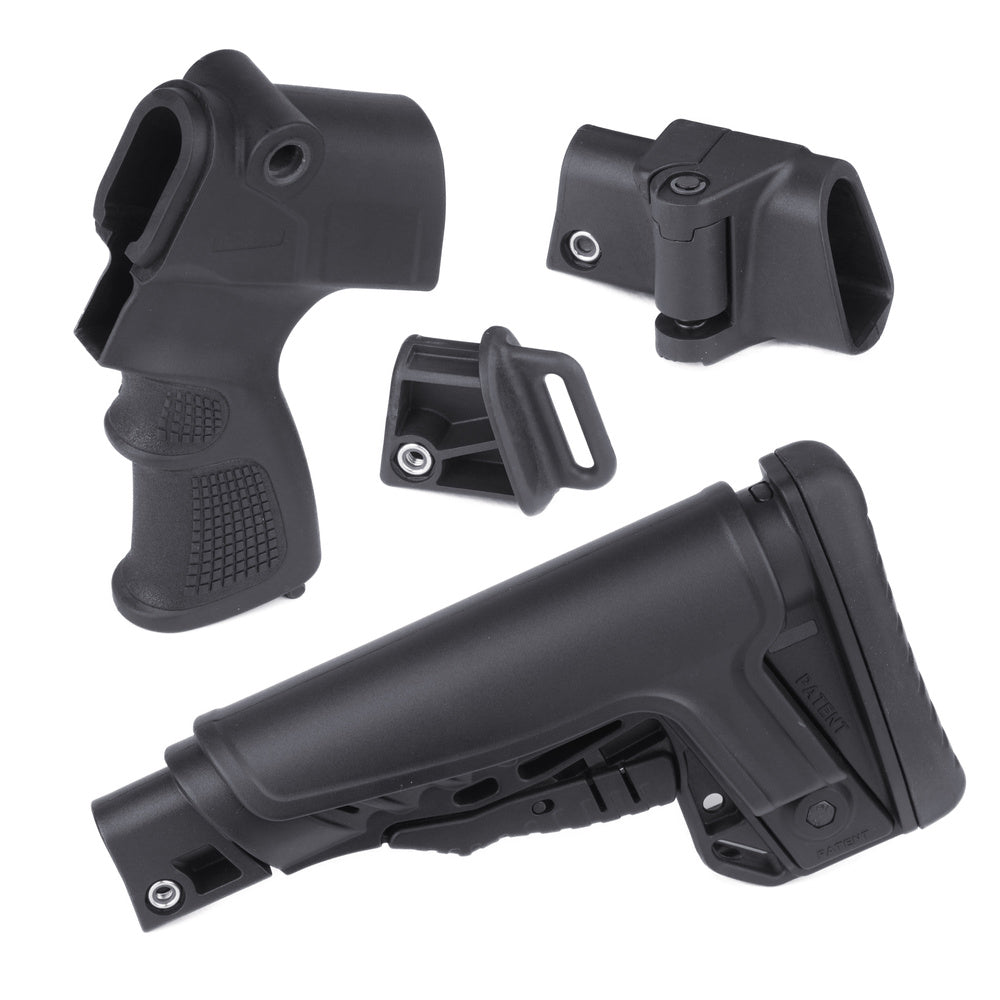 DLG Tactical - Accessory Kit for Remington 870 Shotgun - Mil-Spec - Polymer - Black - DLG-108-KIT-BLK
