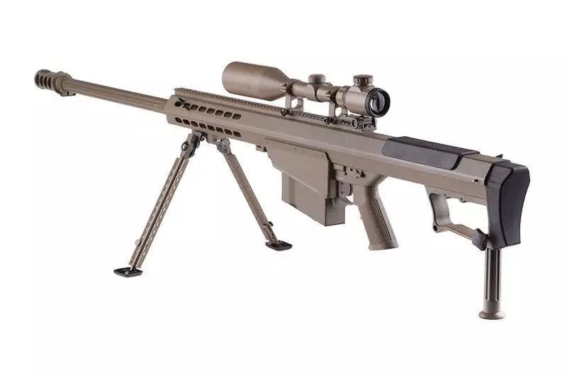 SW-013 sniper rifle replica with scope and bipod - tan