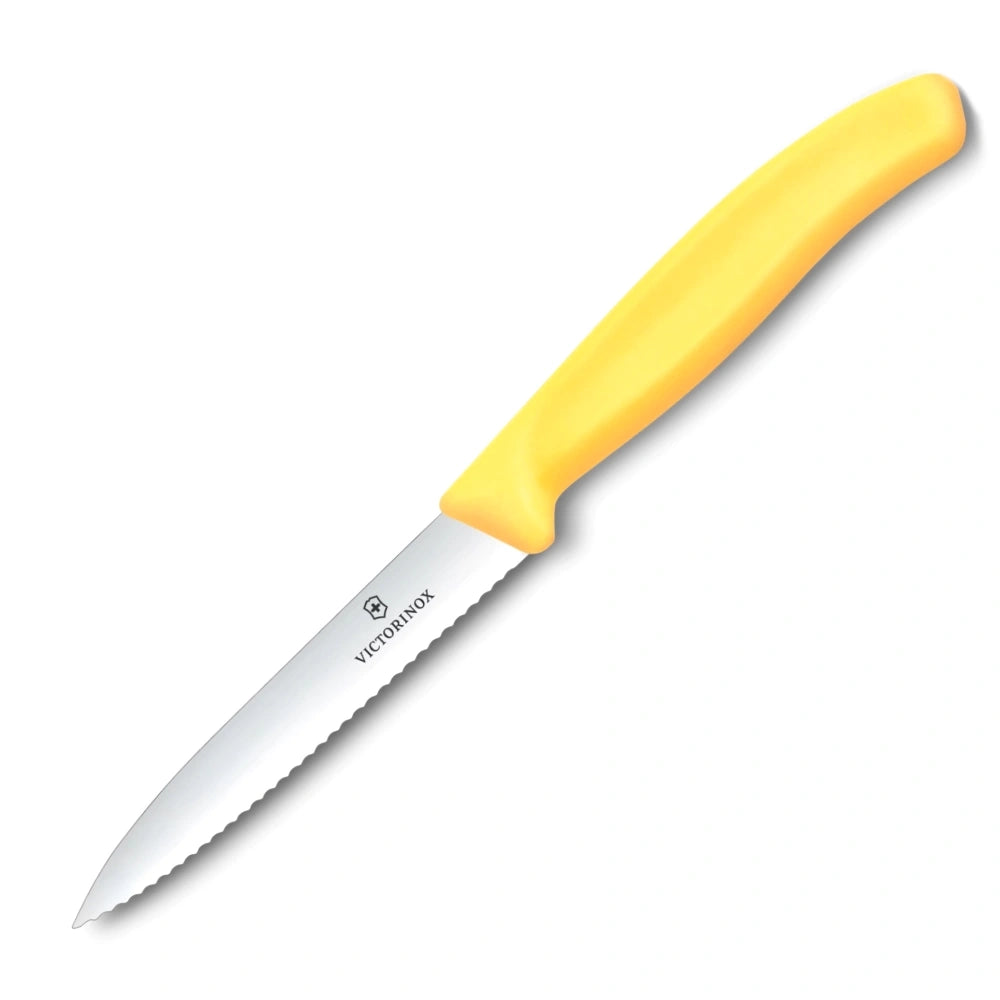 Victorinox - Kitchen Knife with a Pointed Tip Swiss Classic - Serrated - Yellow - 6.7738.C1