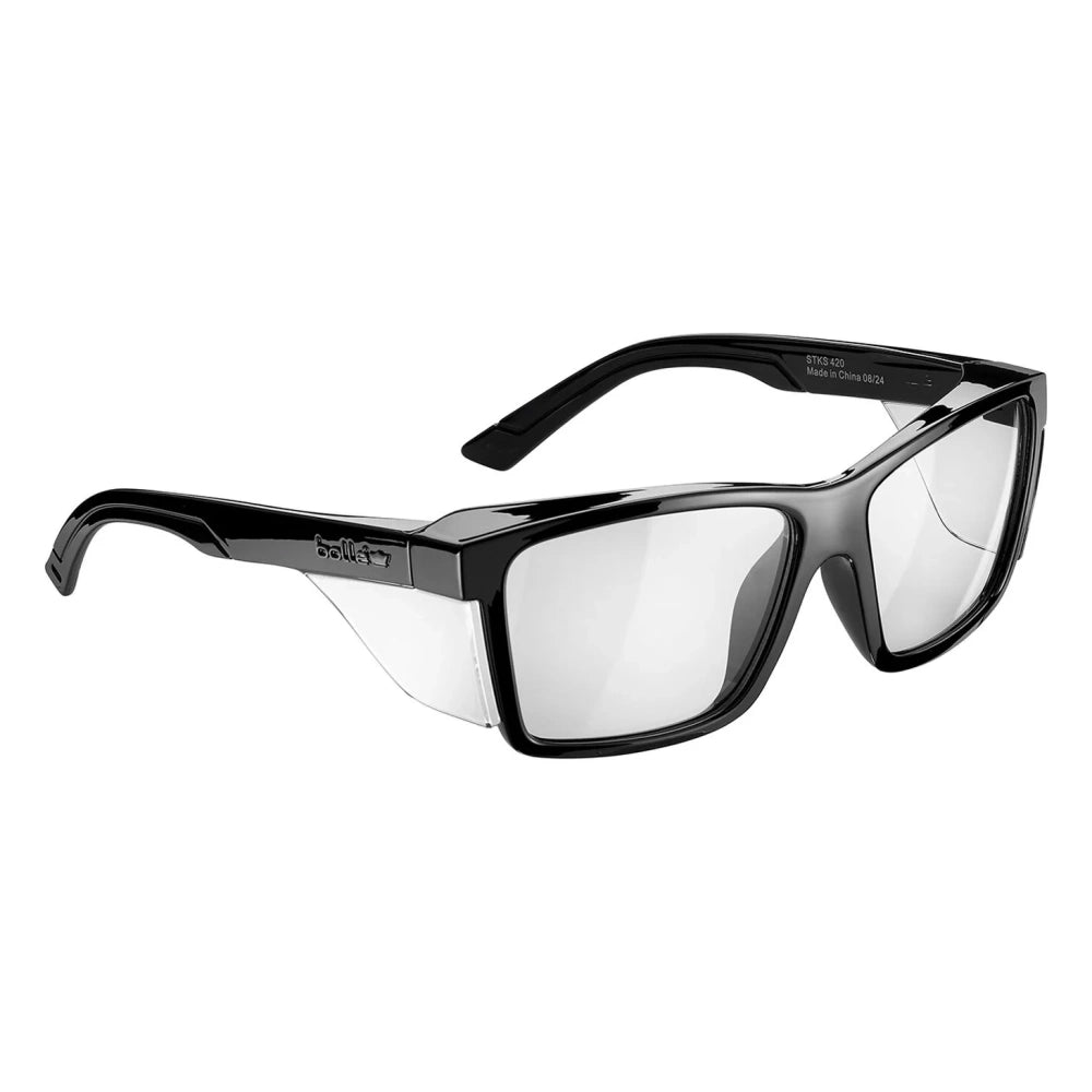 Bolle - Safety Glasses STKS 420 - Clear Lenses - Black - STK42N10E