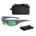 ESS - Ballistic Sunglasses Crowbar Polarized - Matte Carbon - Mirrored Green - EE9019-20